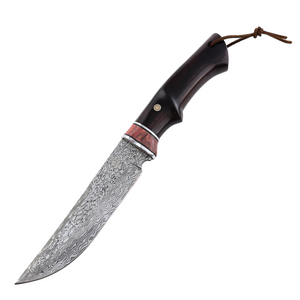 Terminator Hunting Knife – VG-10 Damascus & Ebony Handle