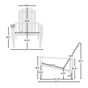 Jura Wooden Adirondack Lounge Chair