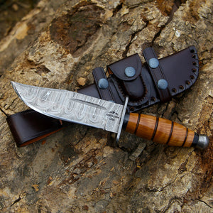 Stealth Custom Ka Bar Knife with Olive Wood Handle