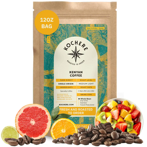 Kochere Coffee Kenyan Nyeri Embu AB Medium-Light Roast - Fruity, Balanced, Bright Cup