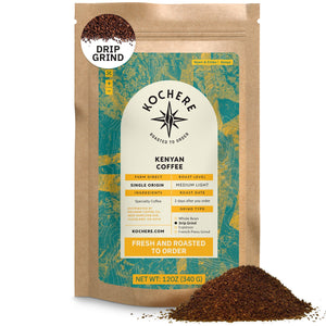 Kochere Coffee Kenyan Nyeri Embu AB Medium-Light Roast - Fruity, Balanced, Bright Cup