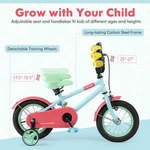 Kids Bike with Adjustable Handlebar and Saddle Blue