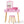 Kid Vanity Table Chair Set with Mirror and 2 Large Storage Drawers