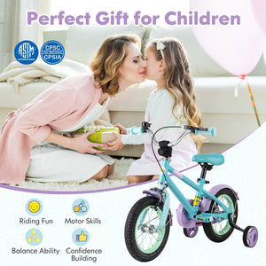 Kids Bike with Adjustable Handlebar and Saddle Purple