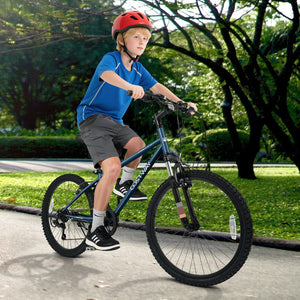 Kids Mountain Bike 20 24 Inch Child Bicycle for Boys Girls Aged 8+ Years Old Navy