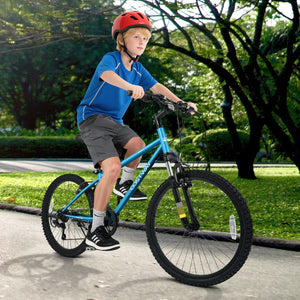 Kids Mountain Bike 20 24 Inch Child Bicycle for Boys Girls Aged 8+ Years Old Blue