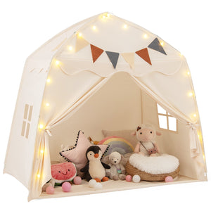 Kids Play Tent Bed Tent with String Lights Extra Large Playhouse Tent