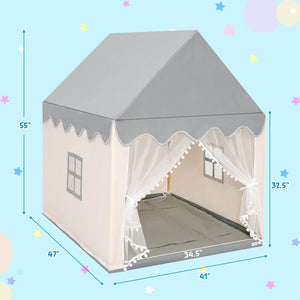 Kids Large Play Castle Fairy Tent with Mat