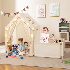 Kids Play Tent with Playpen 2-in-1 Toddler Playhouse with Yard