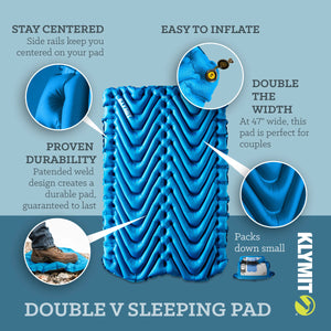 Double V Sleeping Pad - Blue