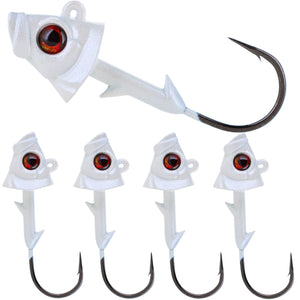 Reaction Tackle Lead Fish Head Jigs - 5-PACK - New