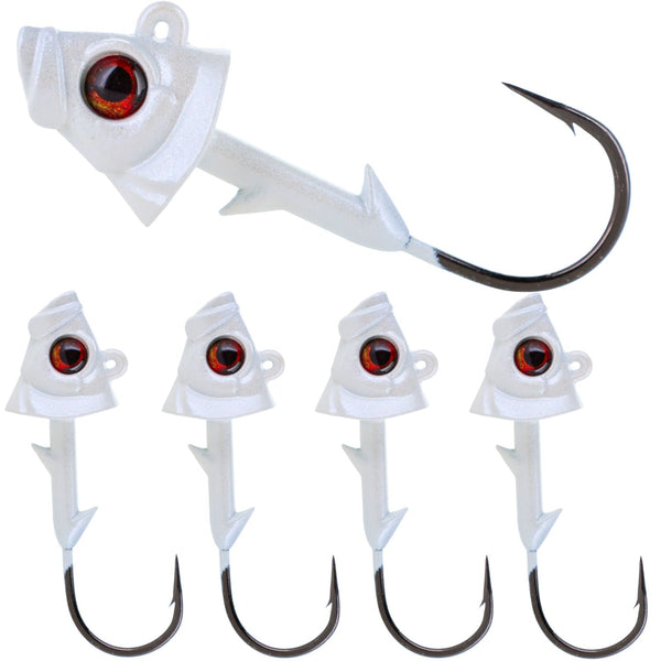 Reaction Tackle Fish Head Jigs - 5-PACK