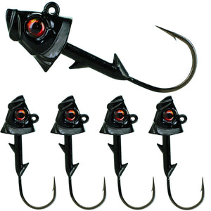 Reaction Tackle Lead Fish Head Jigs - 5-PACK - New