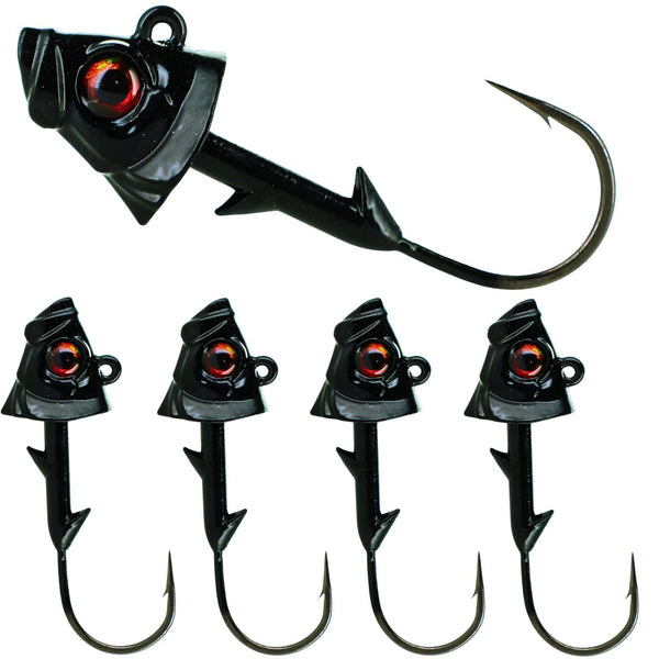 Reaction Tackle Fish Head Jigs - 5-PACK