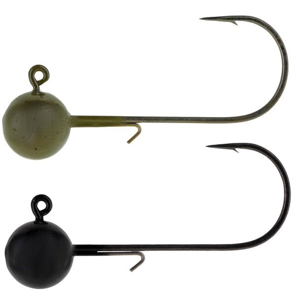 Reaction Tackle Ball Jigs (10-Pack) – Premium Round Jig Heads for Soft Plastics