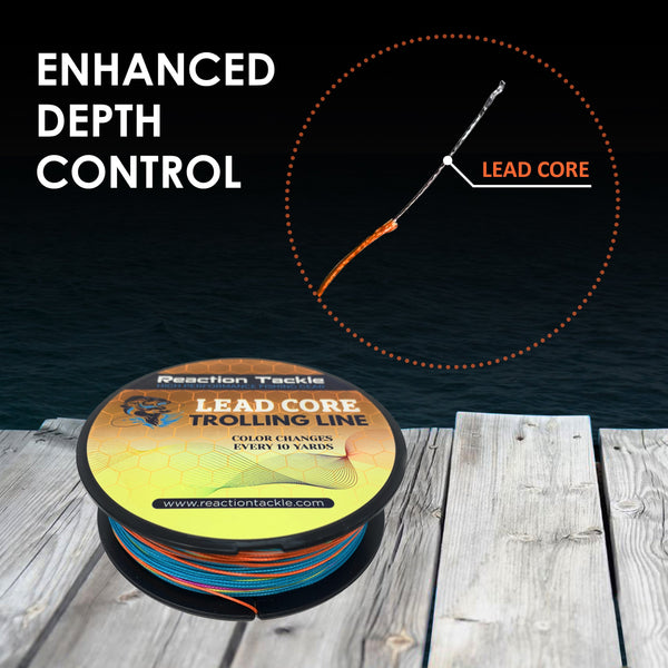 Reaction Tackle Lead Core Metered Trolling Braided Line