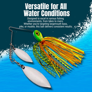 Reaction Tackle Lead Double Willow Blade Spinnerbait Jigs (3-Pack)
