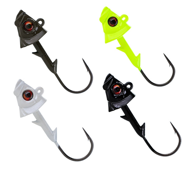 Reaction Tackle Fish Head Jigs - 5-PACK