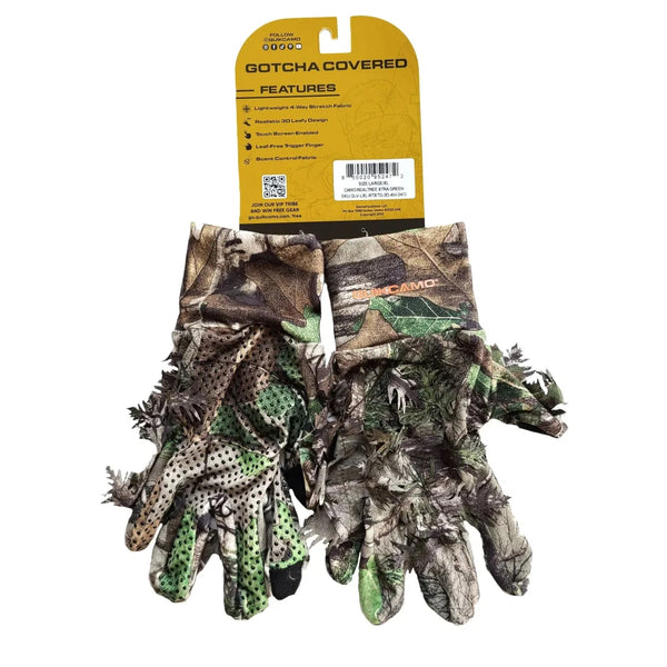 Leafy Camo Gloves (Fingerless or Touchscreen Tips)