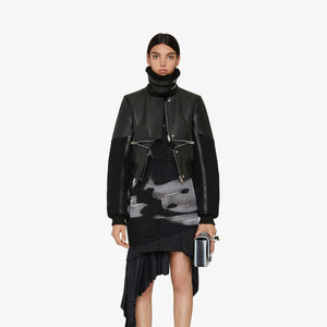 Women's Black RAF Sheepskin Shearling Aviator Jacket