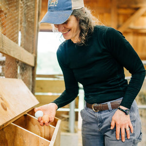 Lightweight Women's Wool Crew Top - 100% Merino Wool