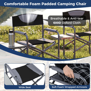 Lightweight Folding Camping Chair with Side Table