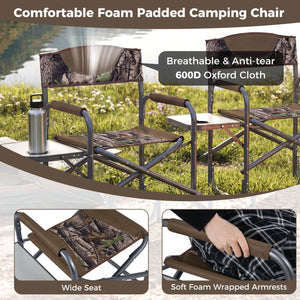 Lightweight Folding Camping Chair with Side Table