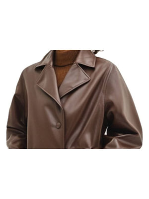 Lily Leather Brown Jacket – Stylish Women’s Brown Leather Jacket