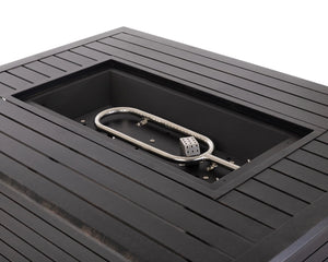 Longmont 48" Rectangular Aluminum Convertible Gas Fire Pit Table