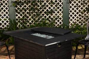 Longmont 48" Rectangular Aluminum Convertible Gas Fire Pit Table