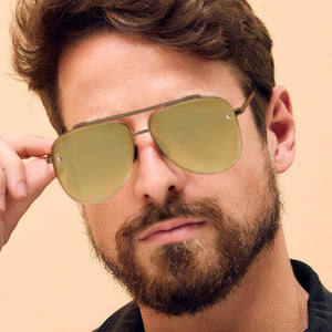 Luna - Tangle Free - Copper Aviator Sunglasses