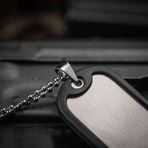 M-Tac Military Dog Tag with Rubber Silencer