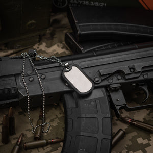 M-Tac Military Dog Tag with Rubber Silencer