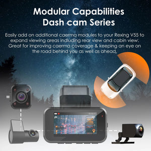 Rexing Waterproof Rear View Camera For V55 Premium 4K Modular Capabilities Car Dash Cam
