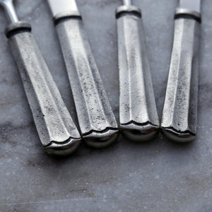 Silver Antique Maharaja Cheese Spreader & Fork 4 Pc. Set - TRAPSKI