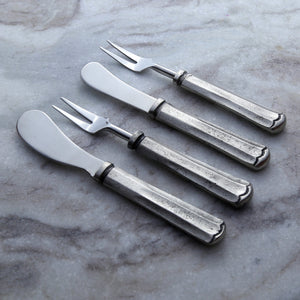 Silver Antique Maharaja Cheese Spreader & Fork 4 Pc. Set - TRAPSKI