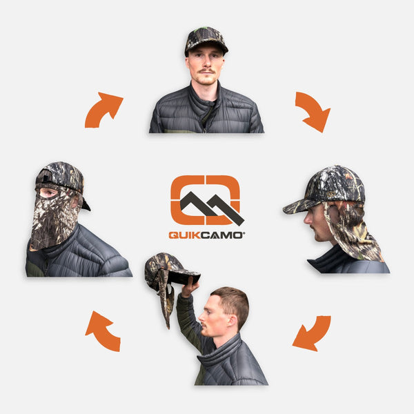 Mathews Logo Camo Hat with Face Concealment