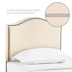 Curl Nailhead Upholstered Twin Headboard by Modway