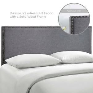 Region Nailhead Upholstered Queen Headboard by Modway