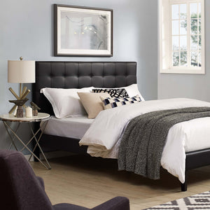 Paisley Tufted Upholstered Faux Leather Full/Queen Headboard by Modway
