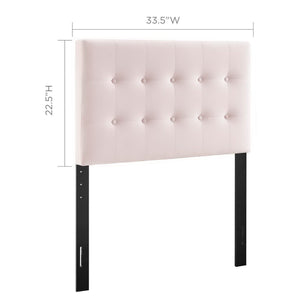 Emily Biscuit Tufted Performance Velvet Twin Headboard