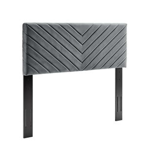 Alyson Angular Channel Tufted Performance Velvet Full/Queen Headboard by Modway