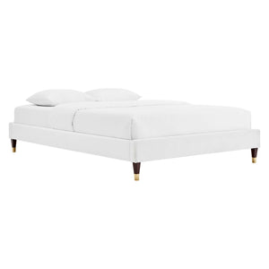 Harlow Performance Velvet Queen Platform Bed Frame by Modway