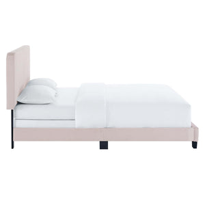 Celine Channel Tufted Performance Velvet Queen Bed by Modway