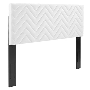 Mercy Chevron Tufted Performance Velvet Full/Queen Headboard by Modway