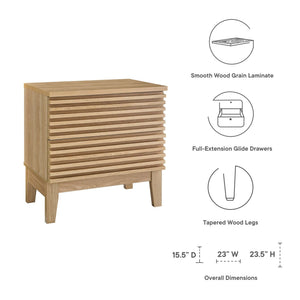 Render Two-Drawer Nightstand by Modway