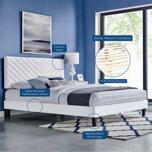 Roxanne Performance Velvet Full Platform Bed by Modway