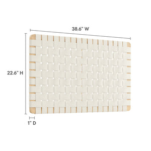Sparta Weave Wall-Mount Vegan Leather Twin Headboard by Modway