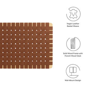 Sparta Weave Wall-Mount Vegan Leather Twin Headboard by Modway