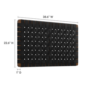 Sparta Weave Wall-Mount Vegan Leather Twin Headboard by Modway